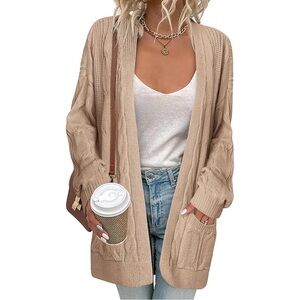 NWOT • Zeagoo Oversized Open Cable Knit Cardigan